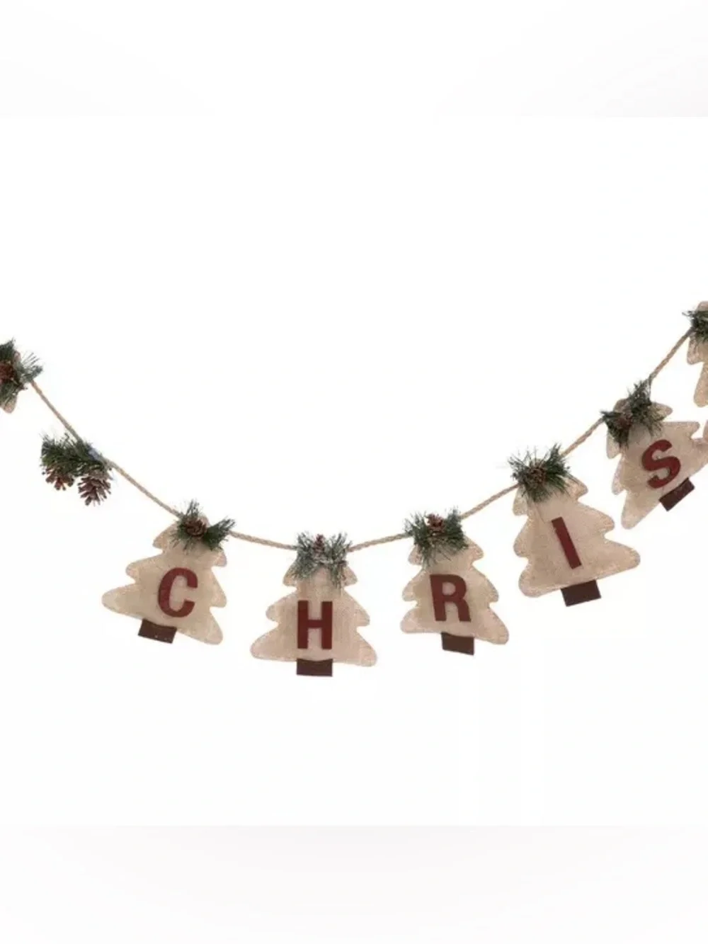 Burlap Merry Christmas Tree Garland